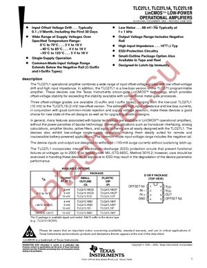 TLC27L1IDR datasheet  